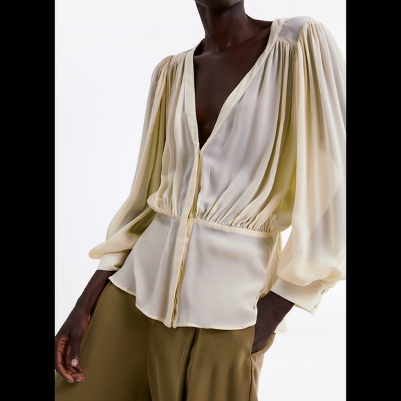 Zara tailored waist blouse - Picture 2 of 7